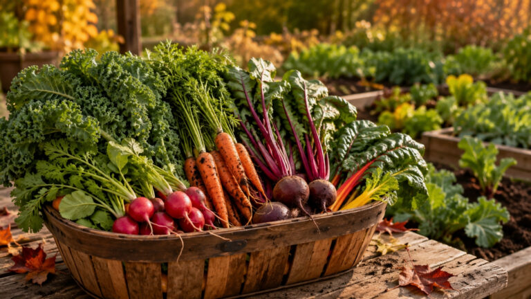 Easiest fall vegetables to grow for beginners harvest basket