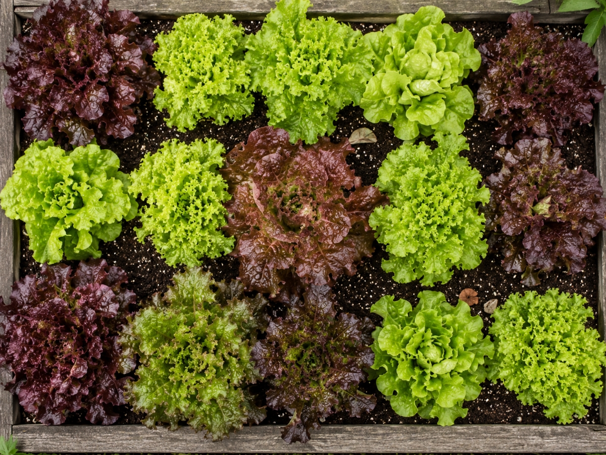 loose leaf lettuce garden bed